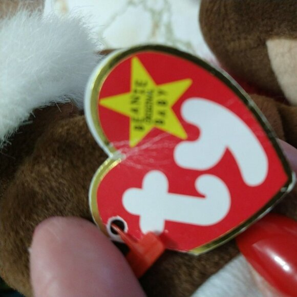 Vintage 1997 Ty Beanie Babies Stretch Ostrich Plush Stuffed Animal with Hang Tag - Picture 7 of 8